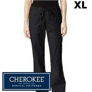 Cherokee scrub pants cargo pants -Drawstring  tie waist casual lounge bottoms